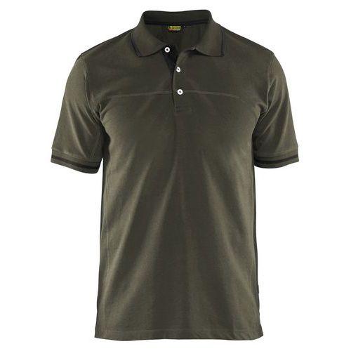 POLO BICOLORE VERT OLIVE/NOIR TAILLE XL - BLAKLADER