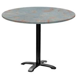Restootab - Table ronde Ø110cm - modèle Bazila gris rouille - gris fonte 3760371512324_0