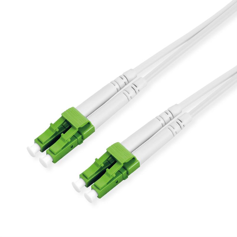 ROLINE Cordon FO duplex OS2, Singlemode 9/125µm LC-APC/LC-APC, armé d'acier, LSOH, blanc, 15 m_0