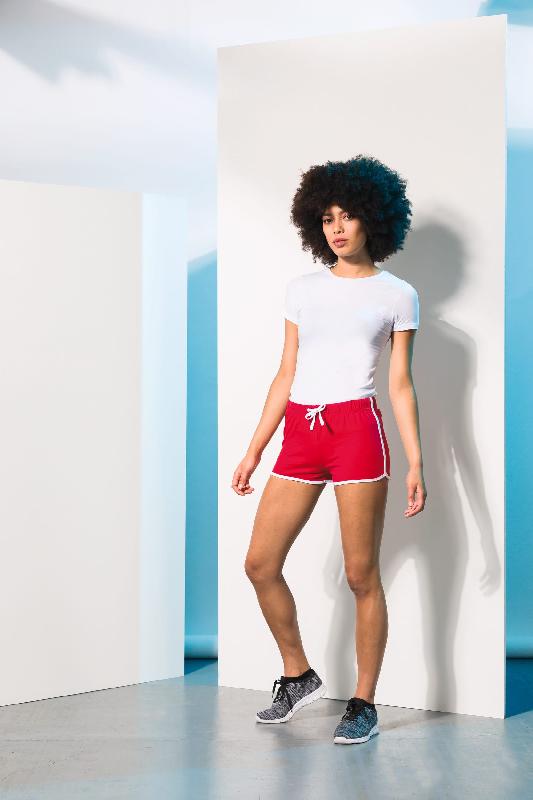 Short Femme Rétro - Skinni Fit - Réf: SK069 - 100% coton jersey avec taille élastiquée et cordon contrasté_0