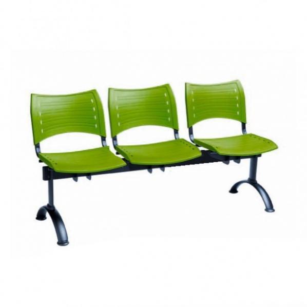 Siège sur poutre 3 places design - Vert - Idéal pour accueils ou salles d'attente - Marque Rolléco_0