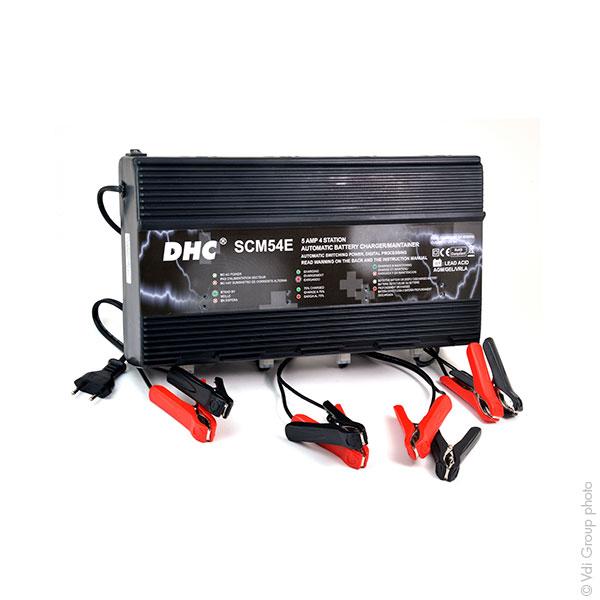 STATION MULTI-CHARGE 4 VOIES DHC 12V/5A 100-230V PINCES CROCODILES (INTELLIGENT)_0