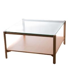 Table basse moussaillon -  Marron Rectangle Médium Mdf Amadeus 80x80 cm - marron 3520071888729_0