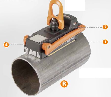 TML 400 R - Électroaimant de levage Alfra - Capacité de charge maxi : 400 kg - Pivotant 360° - Surface en acier trempé_0
