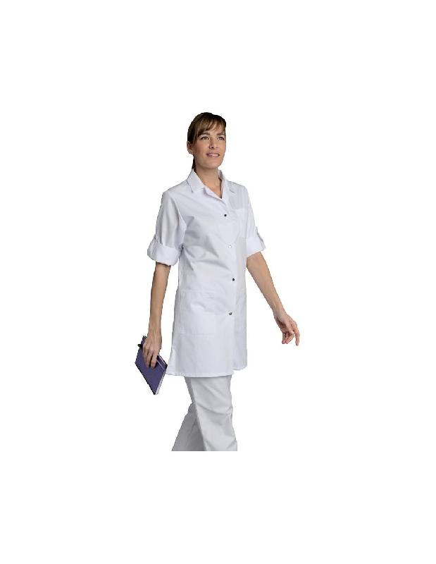 Tunique femme manches réglables écologique Britney 100% coton 200 gr/m2 - TNQBTCTBC-SN01/MR_0