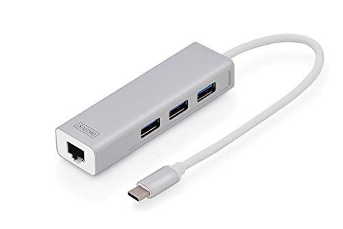 DIGITUS DA-70255 - Hub USB Type-C 3 ports avec Ethernet Gigabit_0