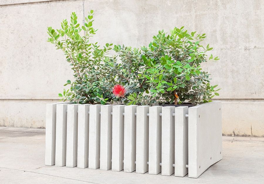 503 - Jardinières en béton renforcé fibre de verre - Sit - Dimensions : 100 x 40 x 60 cm - 195 Kg_0
