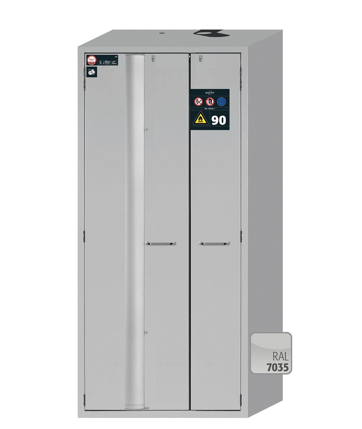 Armoire de sécurité S-PHOENIX-90 modèle S90.196.090.FWAS - Réf 30207-001-33705 - Type 90 avec portes battantes et pliables, certifiée NF EN 14470-1_0
