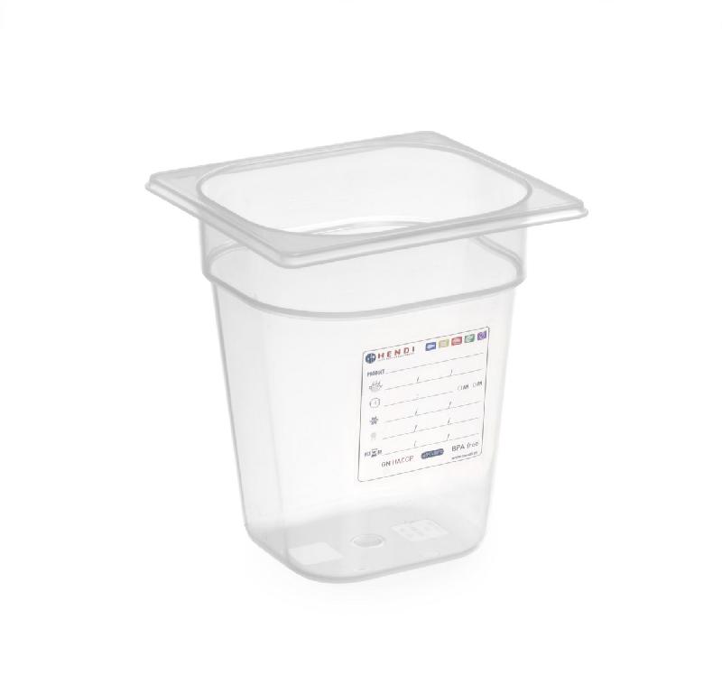 Boîte de stockage Gastronorme GN 1/6 - 200 mm en polypropylène - Référence 880456_0