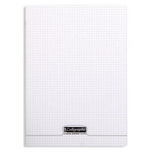 Calligraphe Lot de 4 Cahier Ligne 8000 A4, 192p./96 feuilles 90 g/m² piquées, couv. PP incolore, quadrillé 5x5 - 3210330183619_0