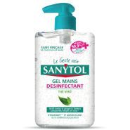 Gel désinfectant mains hydroalcoolique Sanytol - 250 ml - Thé Vert - Triple action antibactérienne et hydratante_0