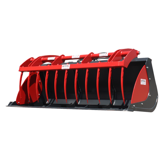 Godet pélican à dents vissées pour chargeur - 1.80 m - Acier Hardox 500 HB_0