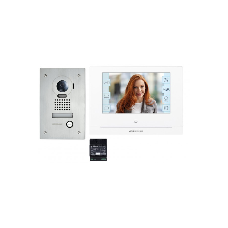 INTERPHONE KIT VIDÉO JO WIFI PLATINE ENCASTRÉE AIPHONE JOS1FW