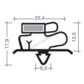 Joint JCA160G - Gris - Longueur 2,60 m - Cadre sur mesure pour chambre froide_0