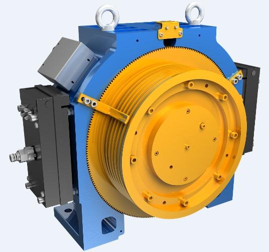 Mini 5C - Machine de traction sans engrenage pour ascenseur - XINDA - Ø400/450mm - Aimant permanent_0