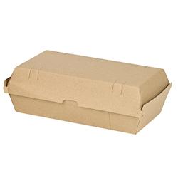 Packnwood FHC - 200Pcs - Boite burger en carton kraft brun microcannelé -  245x135x75mm - marron en carton 210EATBURG231K_0