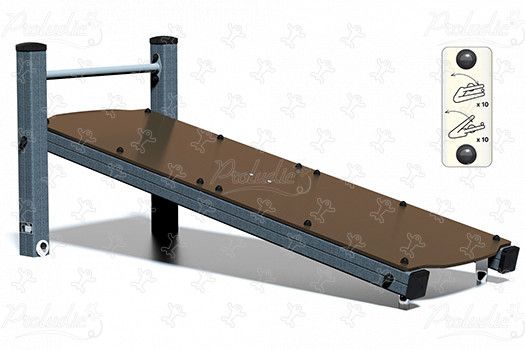 Planche abdos senior - Proludic - 2,10 m de largeur, JPS13-S-M - Pour parcours santé métal_0