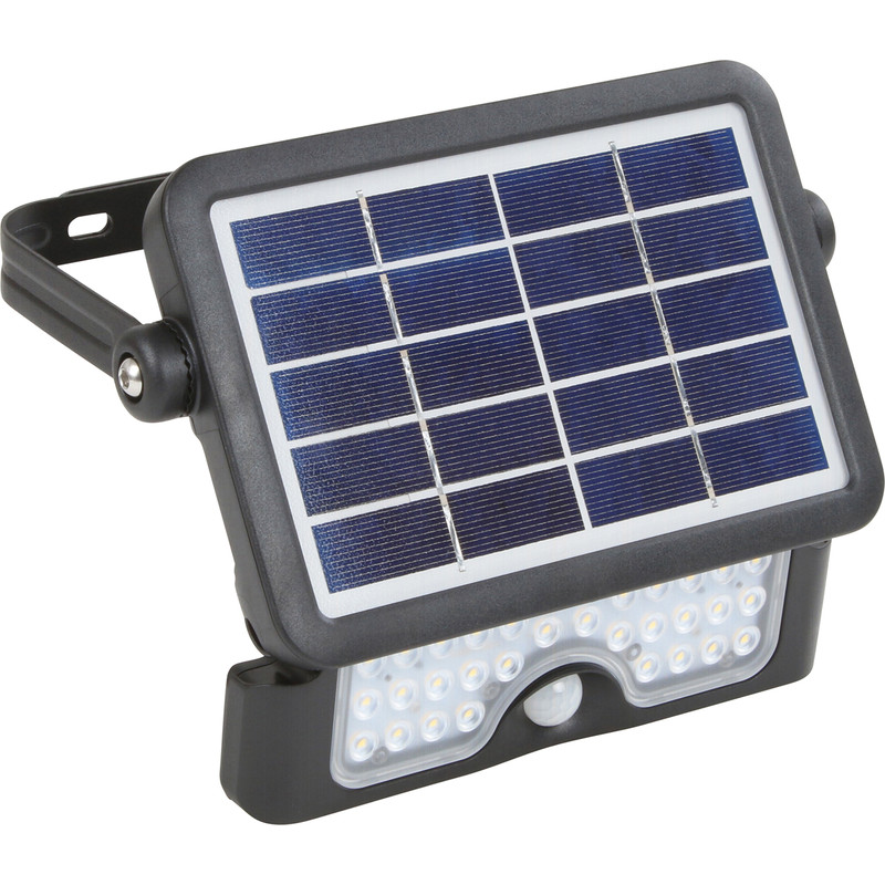 PROJECTEUR À LED LUCECO SOLAR AVEC CAPTEUR DE MOUVEMENT IP65 5W 550LM 4000K