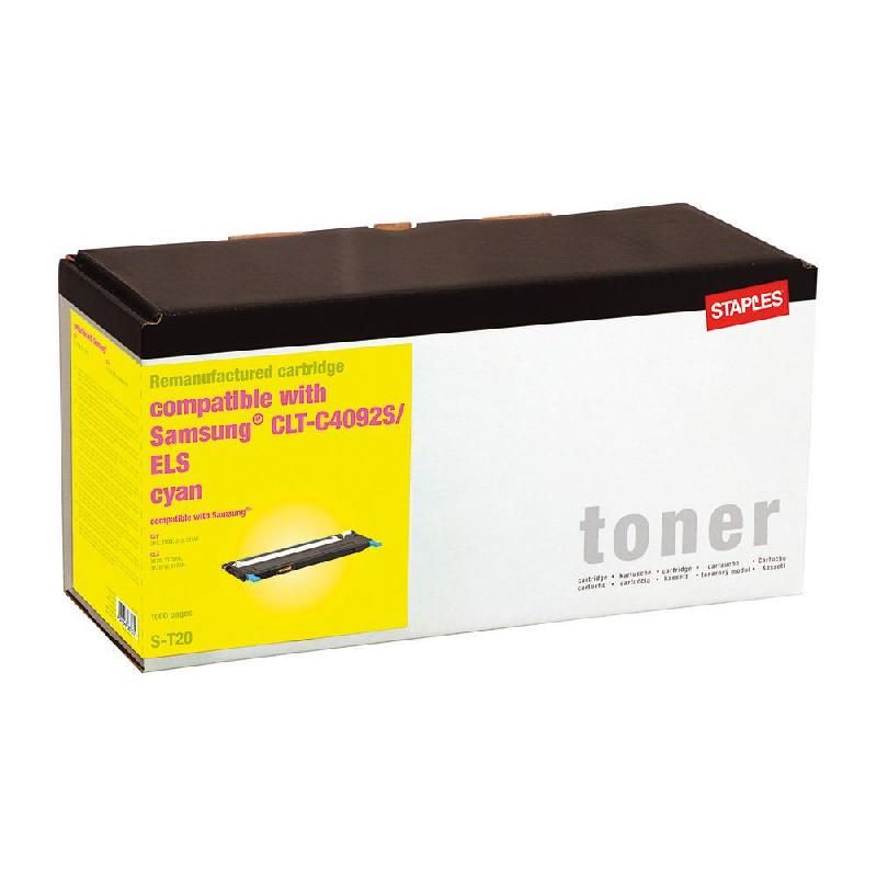 STAPLES TONER REMIS À NEUF CLT-C4092S C (4215895) - COMPATIBLE: SAMSUNG - COULEUR: CYAN