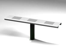 Assis-debout gamme Heritage - structure en acier et assise en inox - dimensions 40 x 100 x 30 cm_0