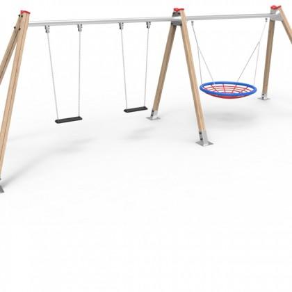 Balançoire combo 6 - cuna - mixto - bois multiplis pin scandinave traité autoclave_0