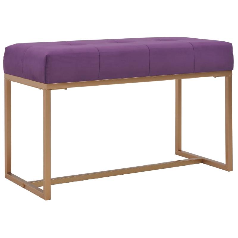 BANC BANQUETTE 80 X 36 X 45 CM VELOURS VIOLET 02_0010833_0