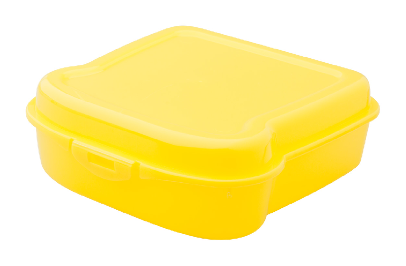 Boîte lunch en plastique préformé - 450 ml - Couleur jaune - 46 gr_0