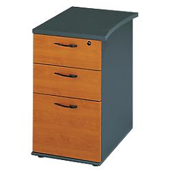 CAISSON HAUTEUR BUREAU - PROFONDEUR 61 CM - GAMME JAZZ - IMITATION AULNE/ANTHRACITE