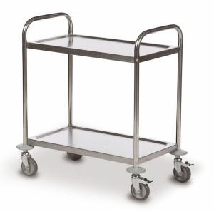 Chariot inox 2 plateaux_0