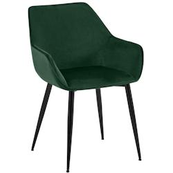 CLP Chaise de salle à manger Luena Vert/Velours - vert textile 327425_0