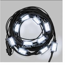 Guirlande stroboscopique flash 10 lampes blanc froid connectable professionnelle 230V IP44 Lotti - blanc 8024199042261_0