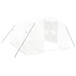 Helloshop26 - Serre tente abri plante fleur légumes avec cadre en acier 12 m² 4 x 3 x 2 m blanc 02_0044535 - 3000220209693_0