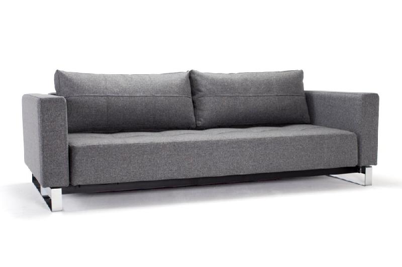 INNOVATION LIVING  CANAPÉ DESIGN CASSIUS DELUXE EXCESS GRIS TWIST CHARCOAL CONVERTIBLE LIT 155*200 CM_0