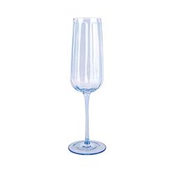 Novastyl - Lot De 4 Flutes Riviera 24cl En Verre Bleu - 3256391043561_0