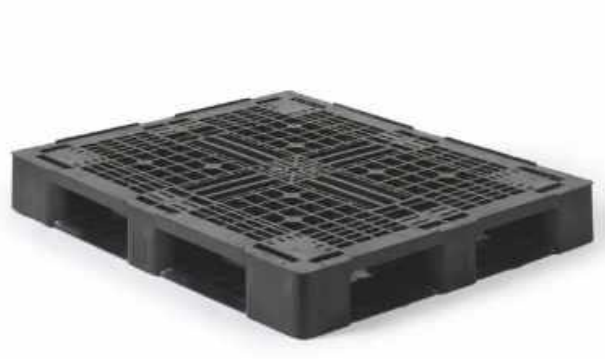Palette plastique medium Planetpal mix 10A12 MR6RR - ref PA-ME-0118 - 1000x1200 mm, ajourée, rebords, 6 semelles_0