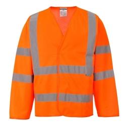 Portwest - Gilet 2 bandes et baudrier manches longues HV Orange Taille L-XL - L/XL orange 5036108141739_0