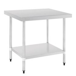 Vogue Table de travail avec rebord 120cm en acier inoxydable - inox GJ507_0