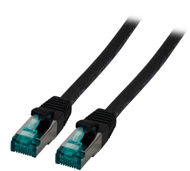 EFB Elektronik MK6001.7,5B - Câble réseau noir Cat6a S/FTP 7,5m - Connecteurs RJ-45 mâle/mâle avec contacts plaqués or_0