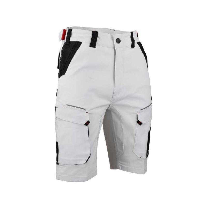 Bermuda de travail multi-poches sergé coton-poly gris/noir Taille 50 Entrejambe 26 cm LMA LEBEURRE - 50 gris textile 867062_0