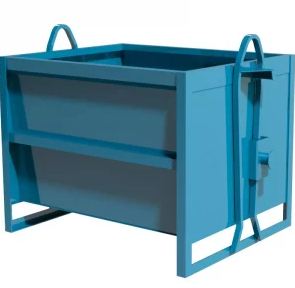 Caisse à déchets basculante en acier mécano-soudé, à utiliser avec un palonnier - charge 1500 à 2000 kg_0