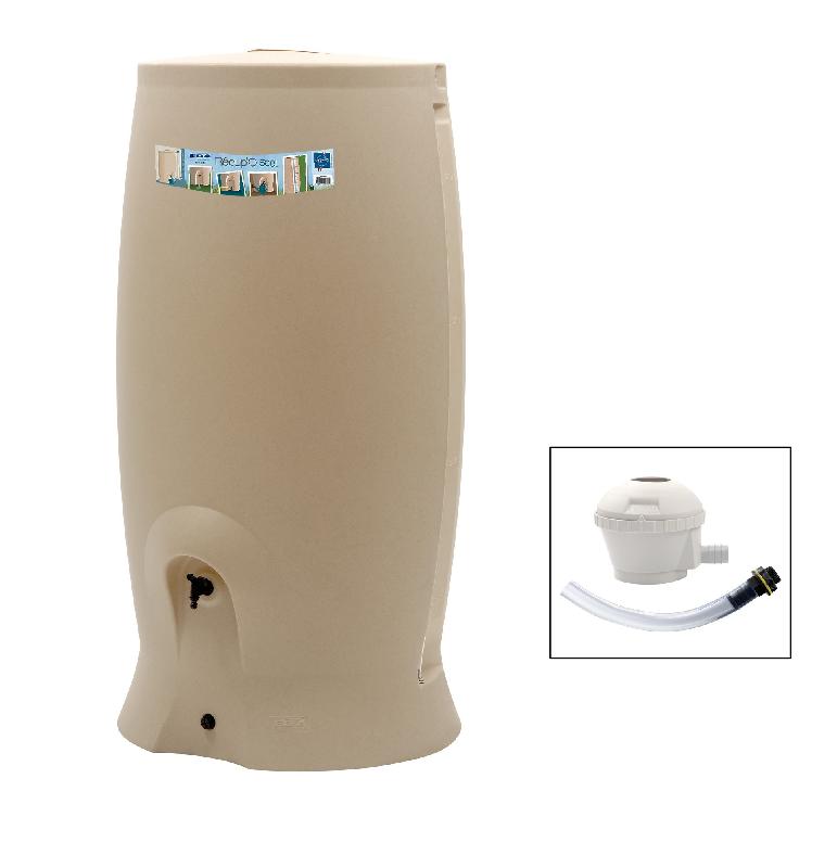 Cuve murale - récupérateur d'eau HQ 500 litres OFG + kit collecteur - CVMROHDBG-ED23_0