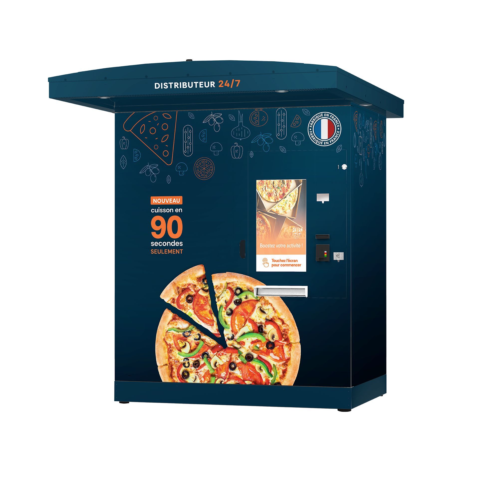 Distributeur automatique de pizzas NONA 90S - Débit horaire entre 12 à 15 pizzas - Cuisson 1m30_0