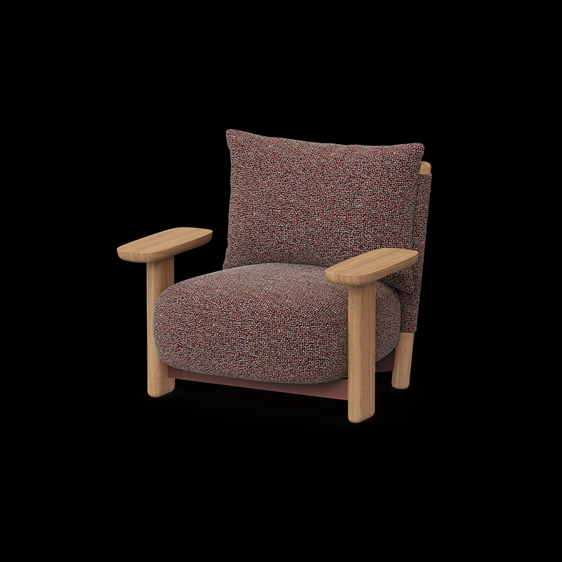 Fauteuil lounge extérieur en bois MILOS_0