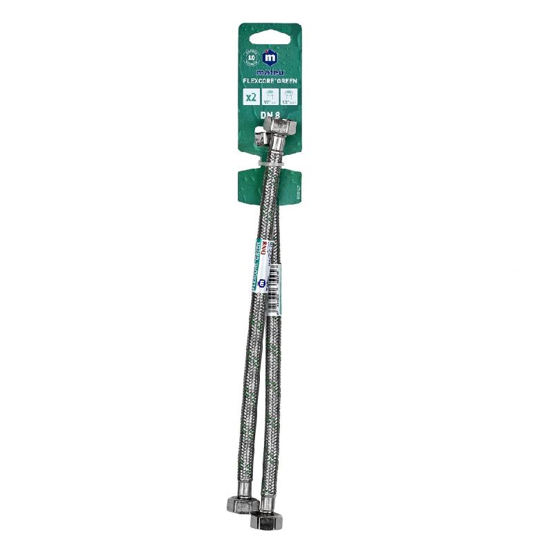 Flexible de raccordement 30 cm inox - Femelle/Femelle 15x21 - Polyéthylène - Garantie 10 ans_0