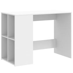 Helloshop26 - Bureau table poste de travail meuble d'ordinateur informatique étude 102 x 50 x 75 cm bois d'ingénierie blanc 02_0023503 - 3000214356020_0