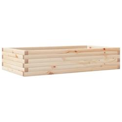 Helloshop26 - Jardinière bac lit surélevé plantes fleurs terrasse jardin 110 x 60 x 23 cm bois de pin massif marron 02_0037361 - 3000213852363_0