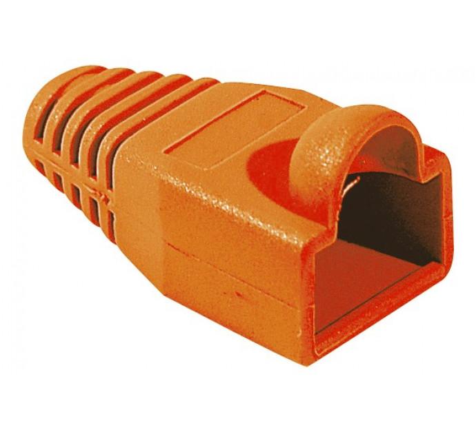 Manchon RJ45 orange - languette snagless - diamètre 5,5 mm - sachet de 10 pcs - réf 253167_0