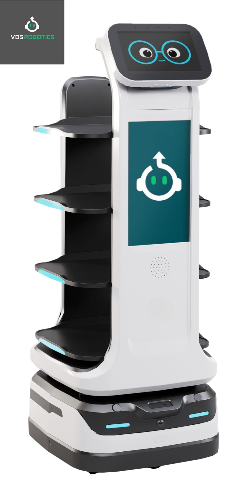 Robot de service pour restaurants et fast-foods - écran HD, plateaux ajustables, navigation avancée_0
