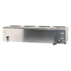 Romux® Bain-Marie Électrique Professionnel - 4 Bacs GN 1/2 de Table en Acier Inox avec Robinet de Vidange et Régulateur de Température 30-110°C - 3000 W_0