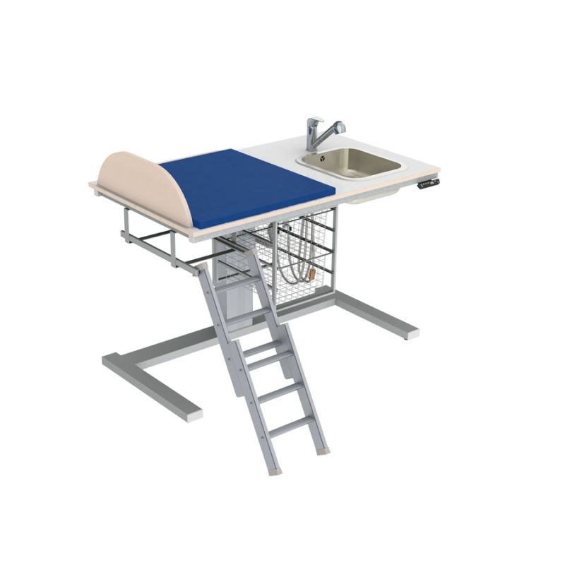 Table à langer pour handicapé - granberg  - électrique largeur 140.0 cm + lavabo à droite - 332-141-1211_0